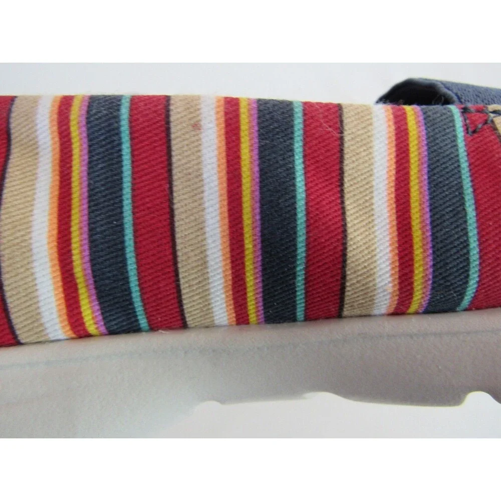Land's End Gatas Multicolor Striped Slip On Casual Comfort Shoe Size 6
